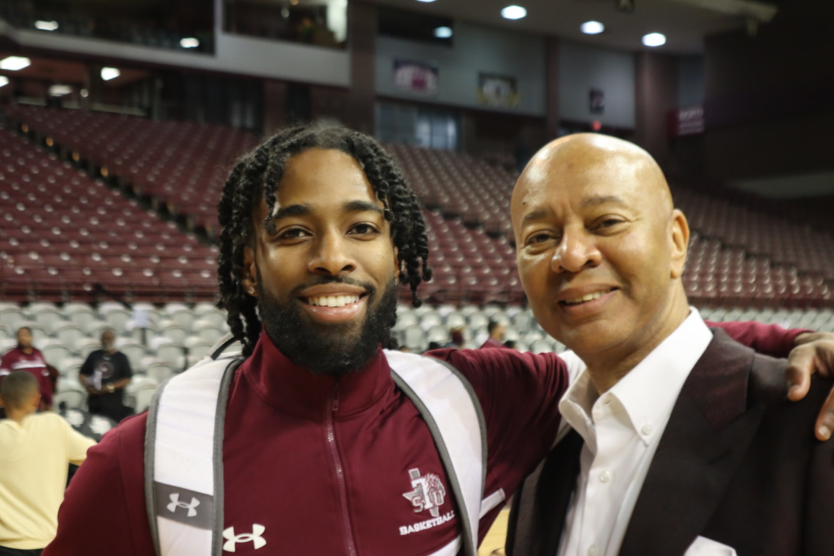 Jonathan Cisse and Coach Johnny Jones