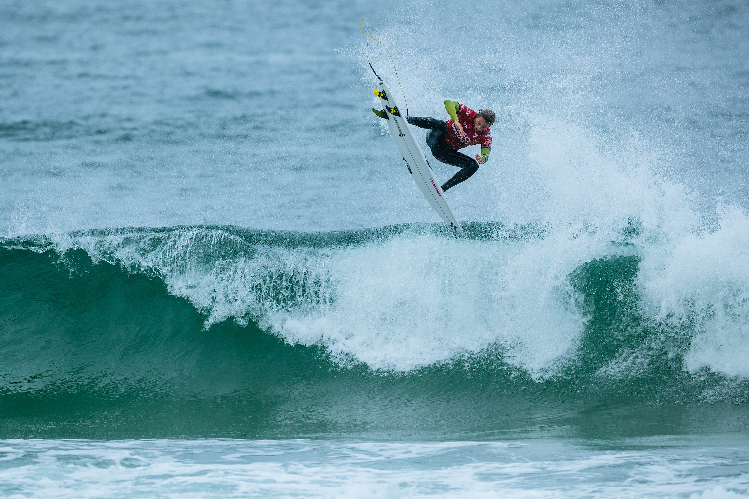 Jake Marshall at Supertubos at the MEO Rip Curl Pro Portugal in Peniche.