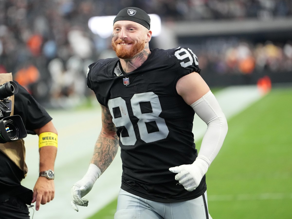 Las Vegas Raiders defensive end Maxx Crosby (98) during the first