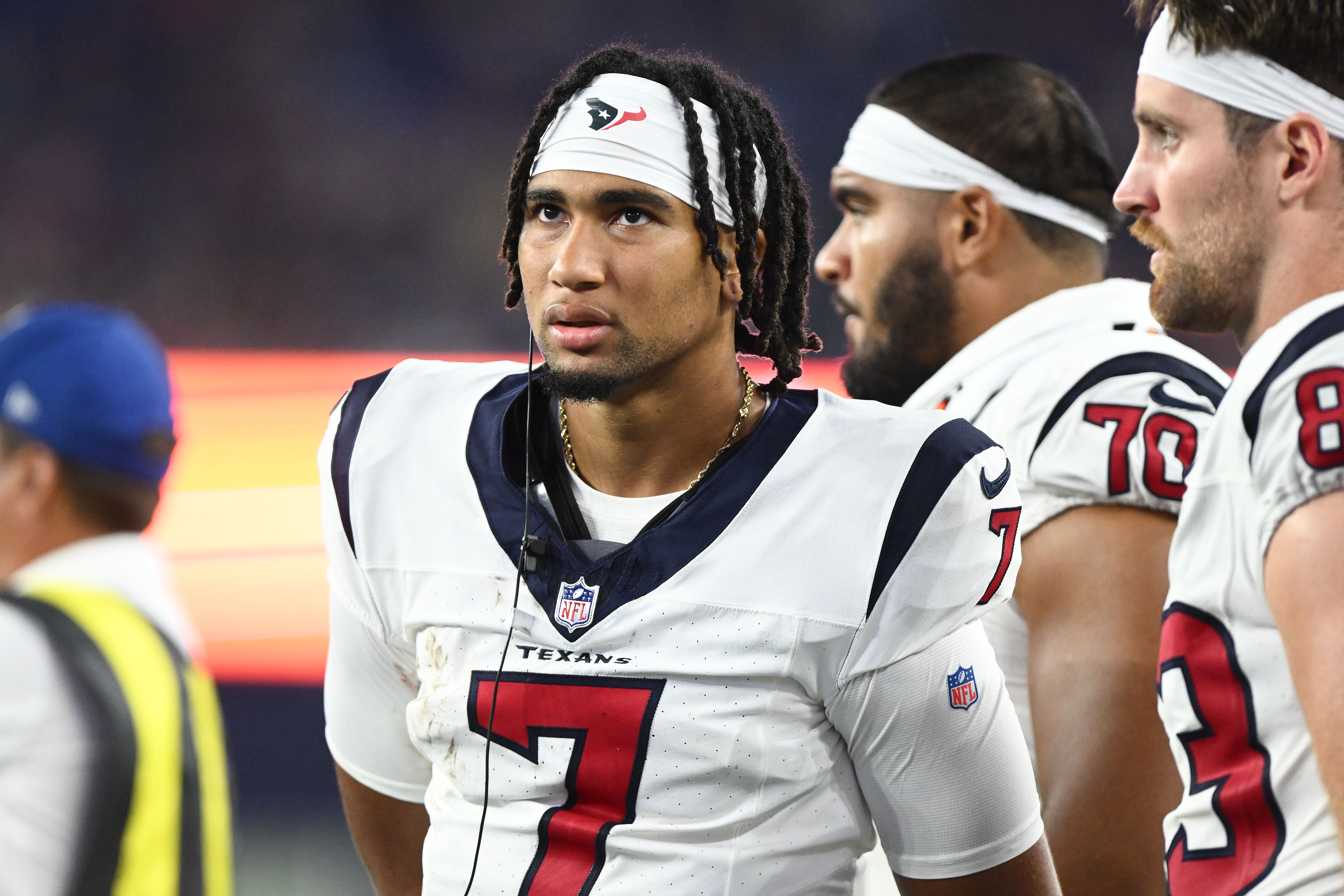 No. 2 pick C.J. Stroud struggles in his preseason debut as the Texans beat  the Patriots 20-9