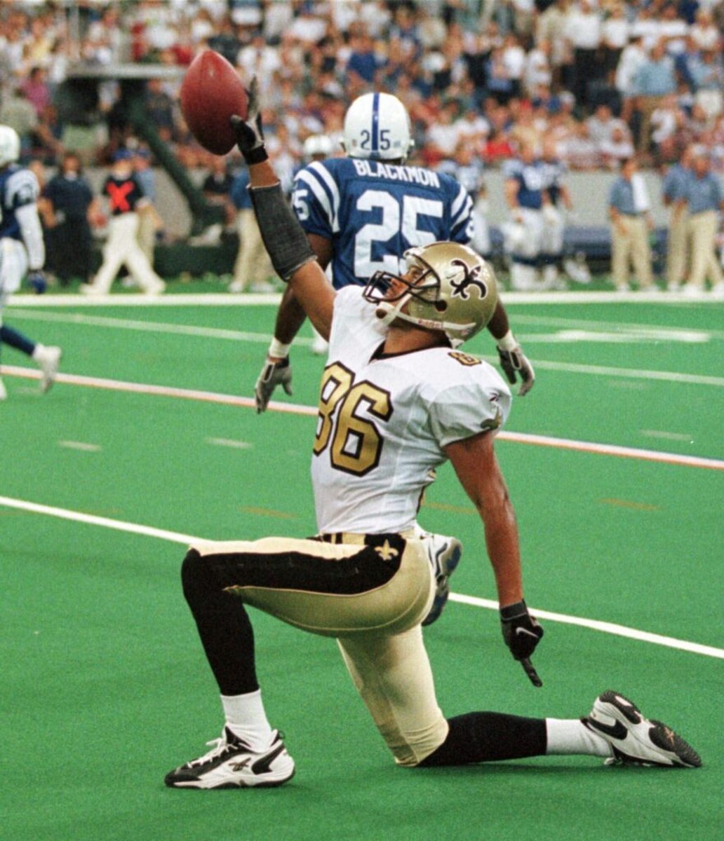 Former New Orleans Saints WR Sean Dawkins (86) during a 1998 game against the Indianapolis Colts. Credit: Indianapolis Recorder