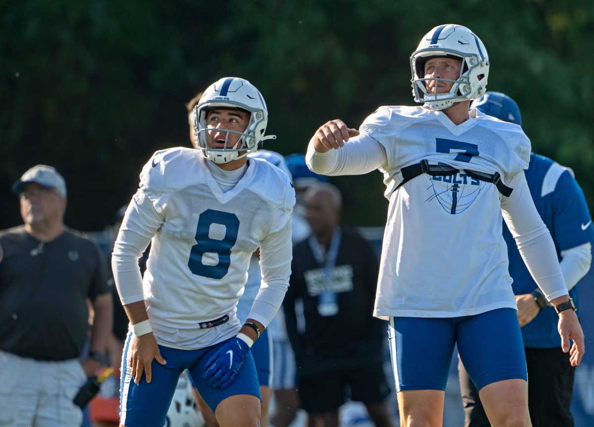 Indianapolis Colts wide receiver Josh Downs (1) returns a kick-off during  an NFL pre-season football game against the Buffalo Bills, Saturday, Aug.  12, 2023, in Orchard Park, N.Y. Buffalo defeated the Colts