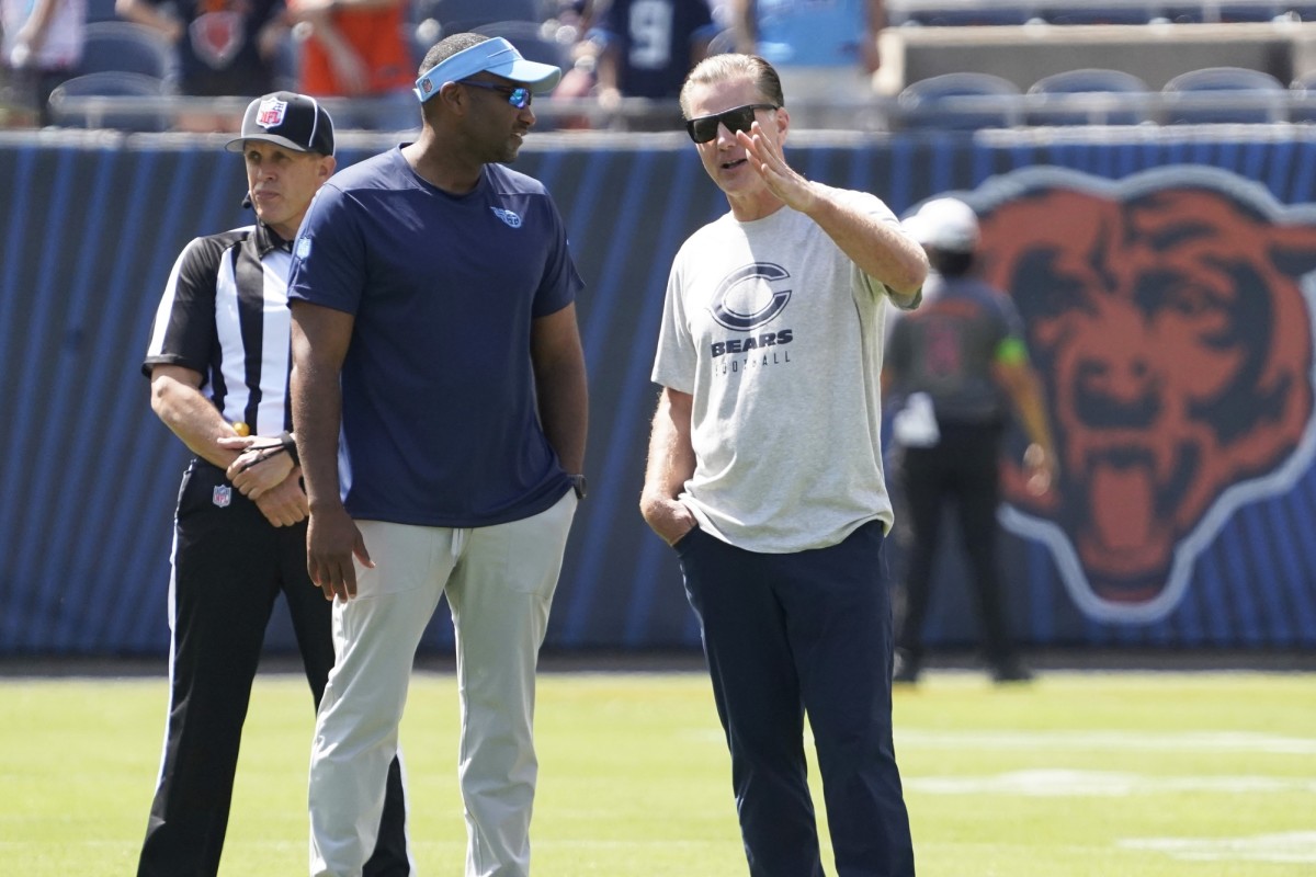 August 12, 2023 - Tennessee Titans quarterback Malik Willis (7) scores a  touchdown during NFL preseason football game between the Chicago Bears vs  the Tennessee Titans in Chicago, IL (Credit Image: Gary