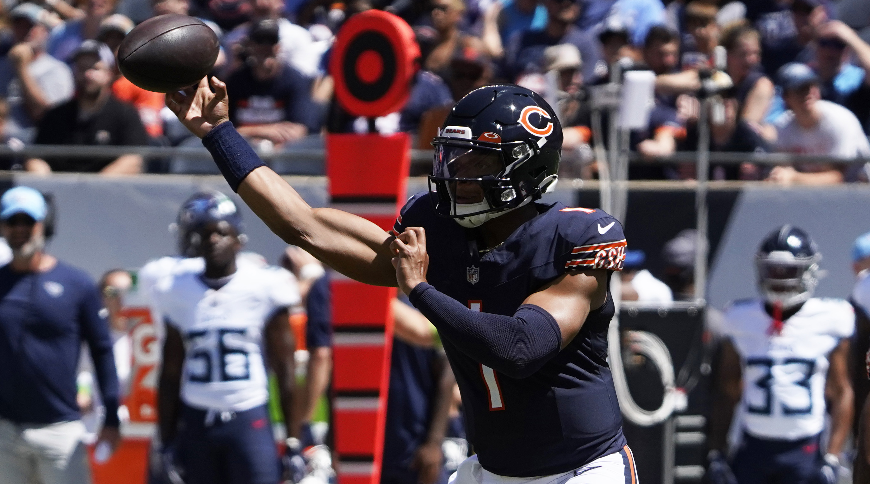 Justin Fields intensifies Chicago Bears' quarterback competition with  promising NFL preseason debut vs. Dolphins, NFL News, Rankings and  Statistics