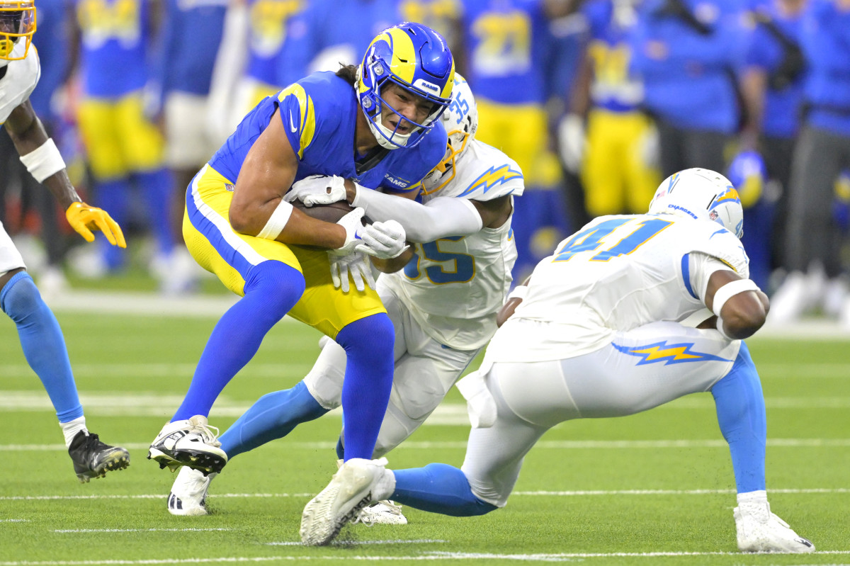 Los Angeles Rams wide receiver Puka Nacua and nose tackle Kobie