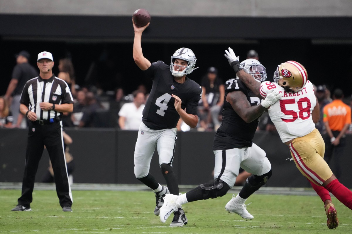 Rookie quarterback Aidan O'Connell's top throws from his second