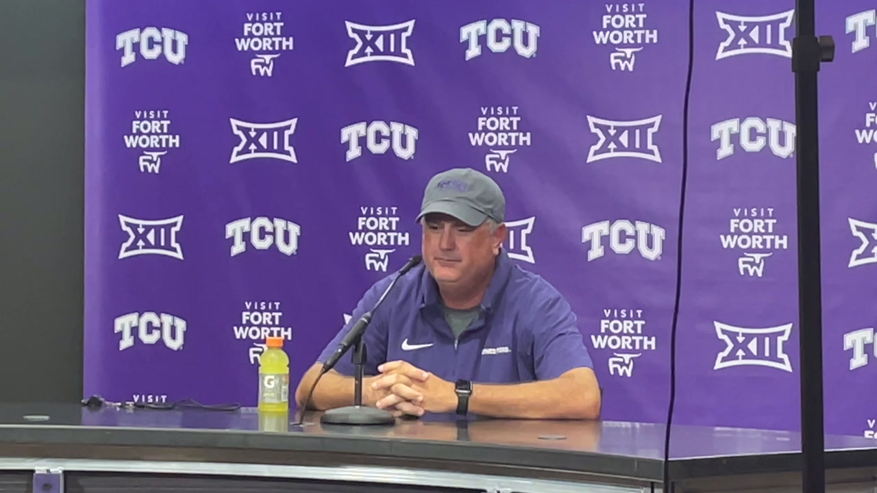 Watch Sonny Dykes On Rotation At The Receiver Position Sports Illustrated Tcu Killer Frogs