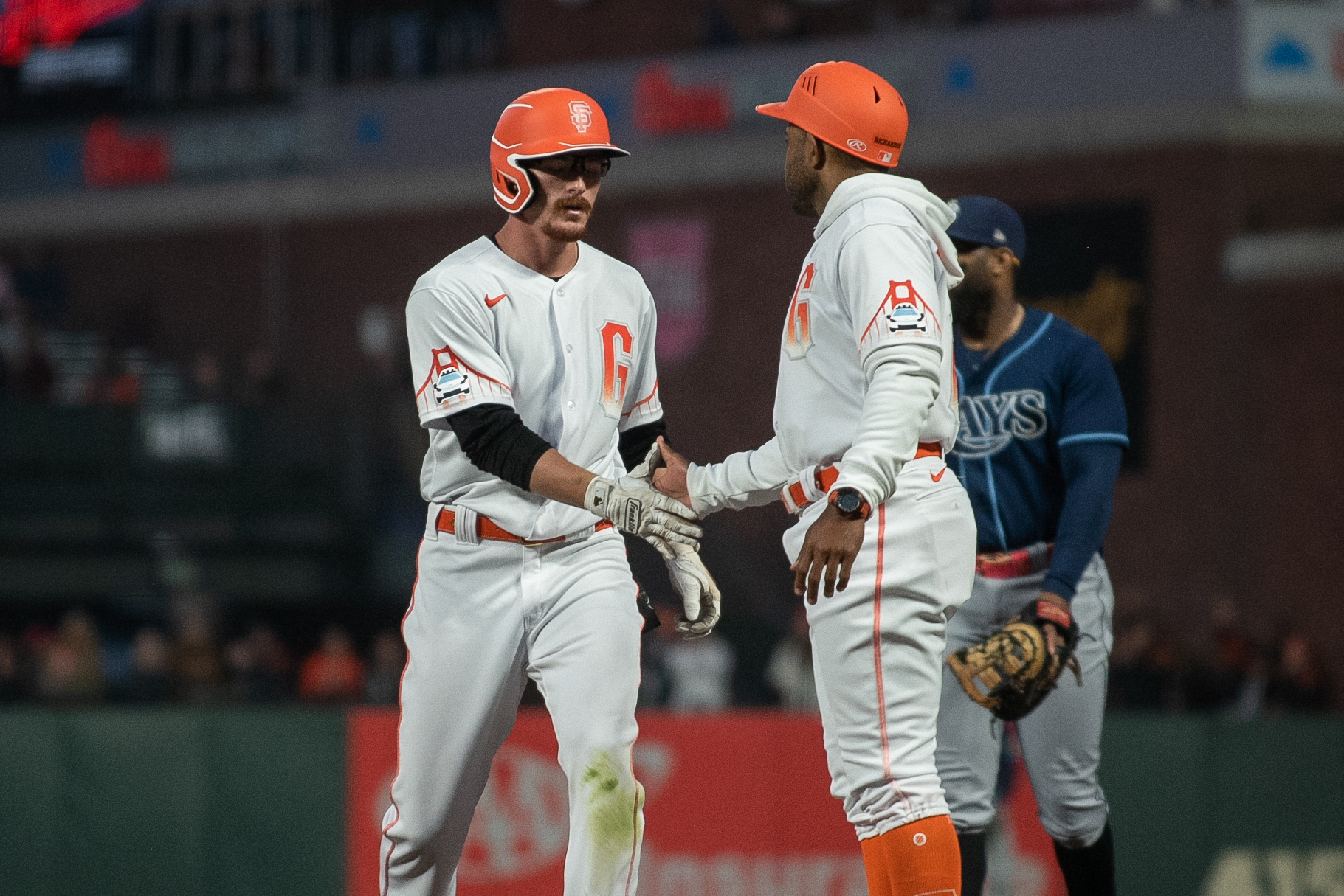 Wade Meckler rips first MLB hit as ejected manager watches on TV; Giants  blank Rays 