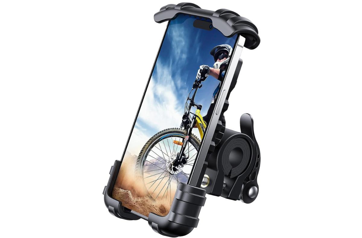 Upgraded 2024 Bicycle & Motorcycle Phone Mount - The Most Secure & Reliable  Bike Phone Holder for iPhone, Samsung or Any Smartphone. Stress-Resistant