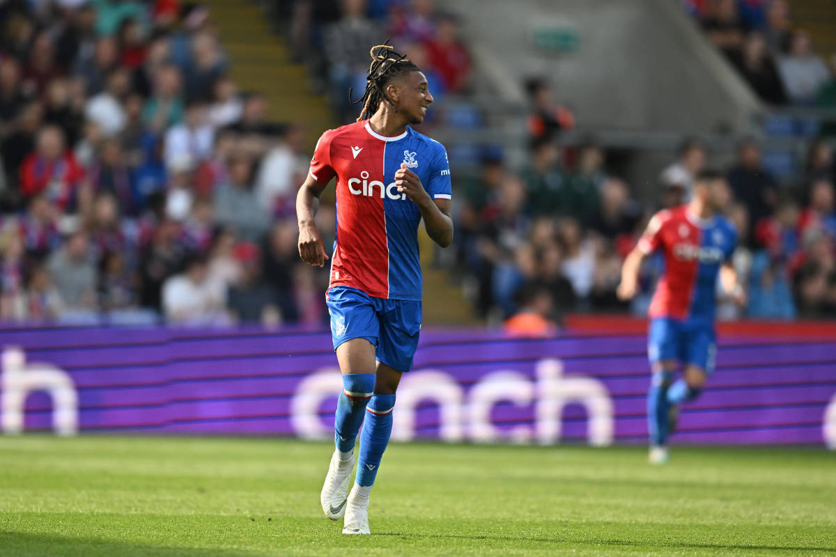 Michael Olise pictured playing for Crystal Palace during the 2022/23 season