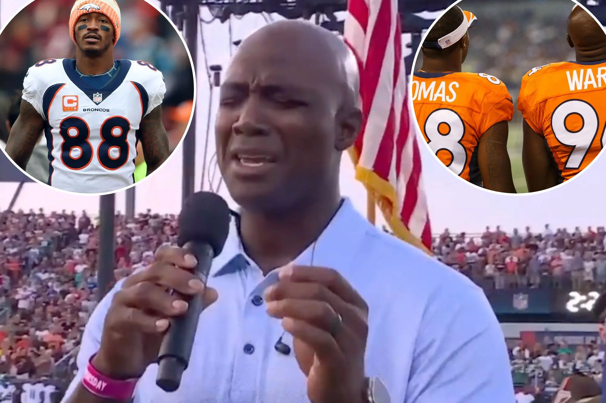 The touching reason why DeMarcus Ware sang national anthem at Browns-Jets –  NBC 5 Dallas-Fort Worth