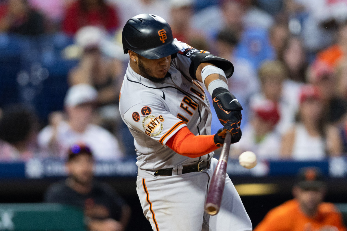 Thairo Estrada of the San Francisco Giants before a game against