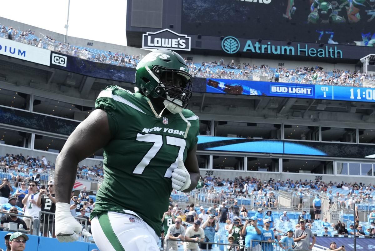 Mekhi Becton Takes Breather ahead of Big Day at MetLife Stadium - Sports  Illustrated New York Jets News, Analysis and More