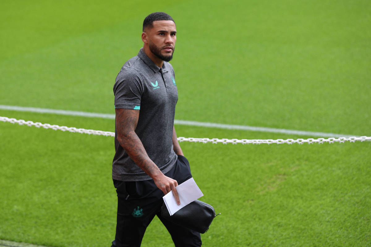 Jamaal Lascelles pictured at St. James' Park before Newcastle United's 2-1 loss to Liverpool in August 2023