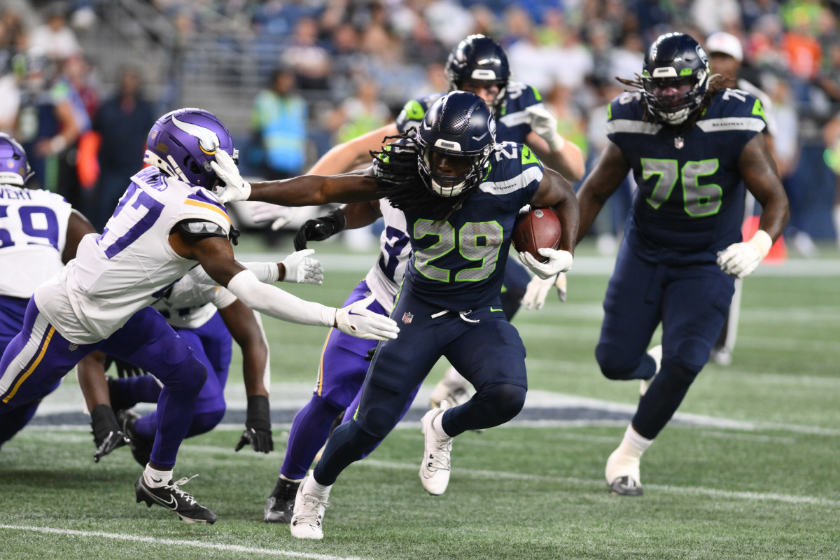 Despite arriving after the start of camp, SaRodorick Thompson Jr. flashed in three preseason games with a slashing running style for the Seahawks.