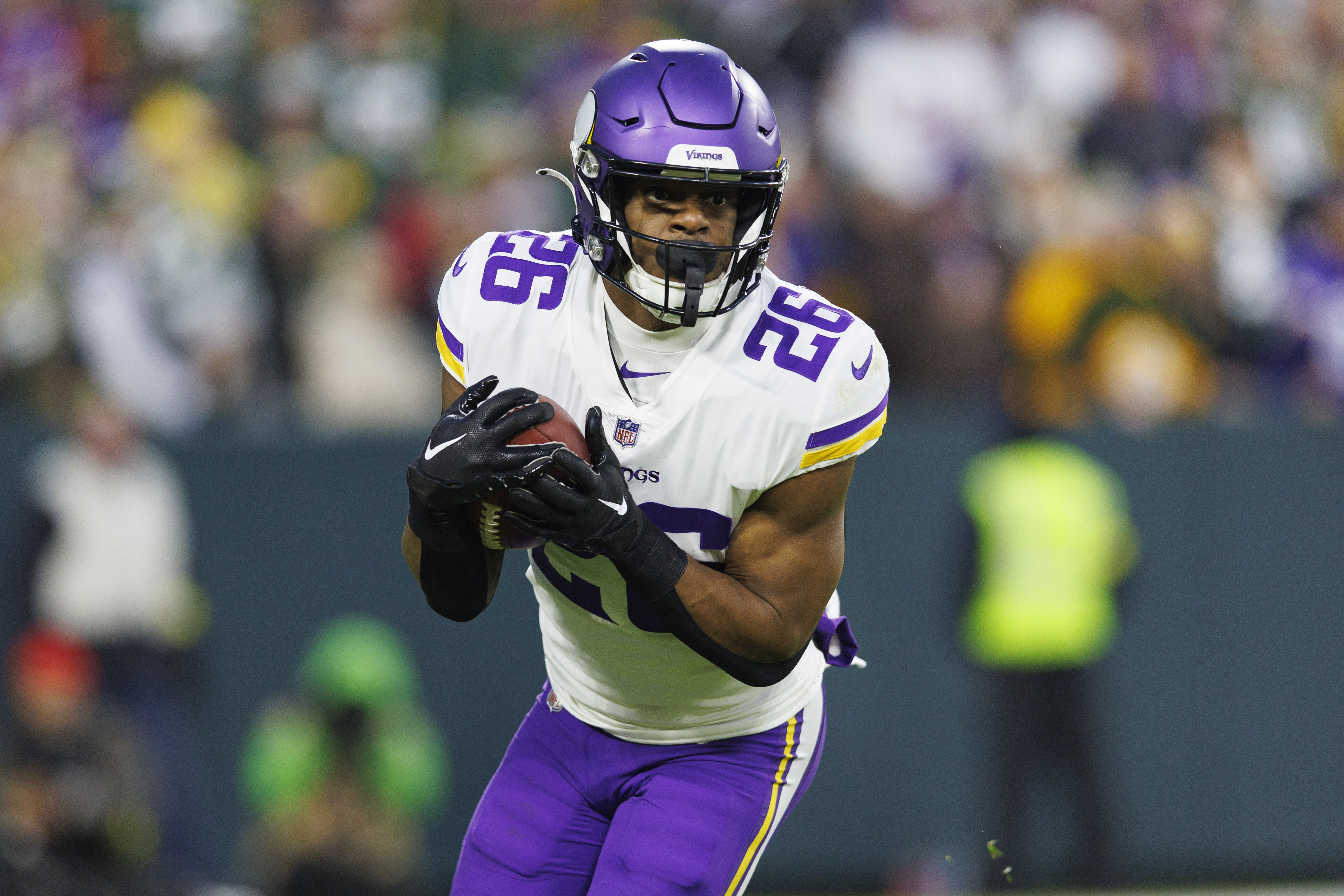 Minnesota Vikings running back Kene Nwangwu (26) during warmups before an  NFL football game against the New York Jets, Sunday, Dec. 4, 2022 in  Minneapolis. (AP Photo/Stacy Bengs Stock Photo - Alamy