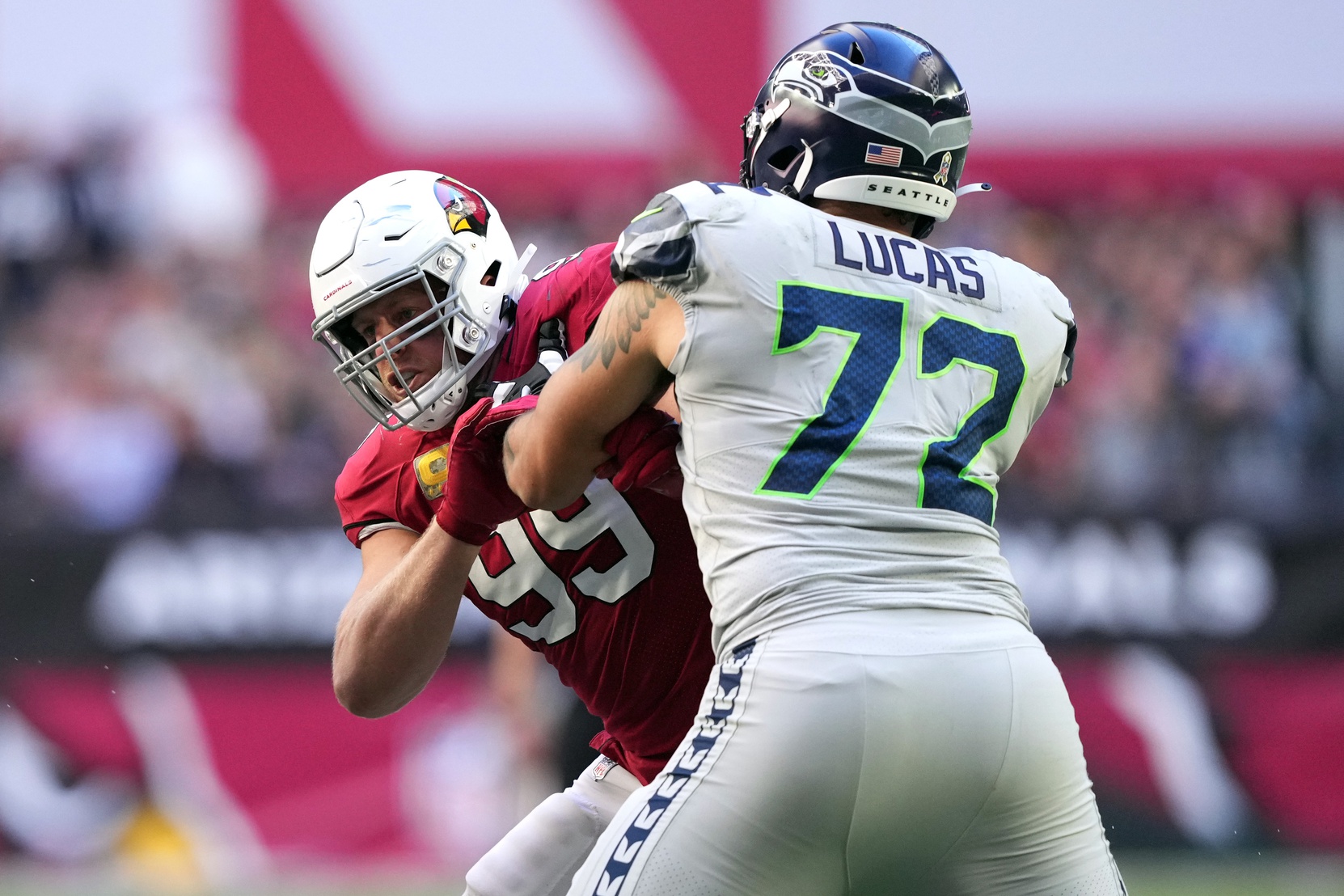 Seahawks offensive tackle Abraham Lucas