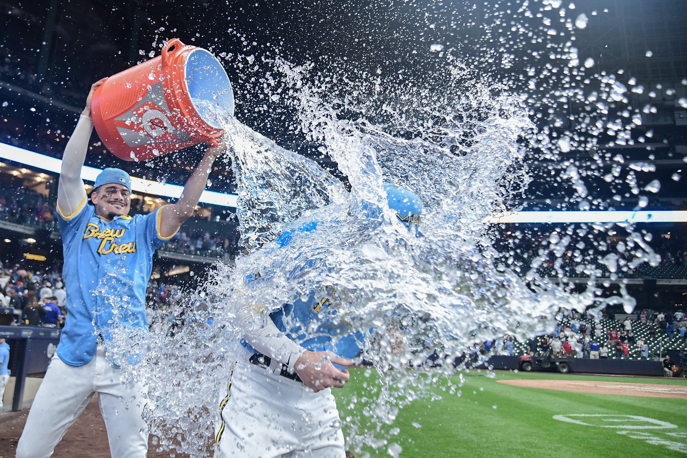 MILWAUKEE, WI - JUNE 07: Philadelphia Phillies third baseman Alec Bohm (28)  celebrates during a game between the Milwaukee Brewers and the Philadelphia  Phillies on June 7, 2022, at American Family Field