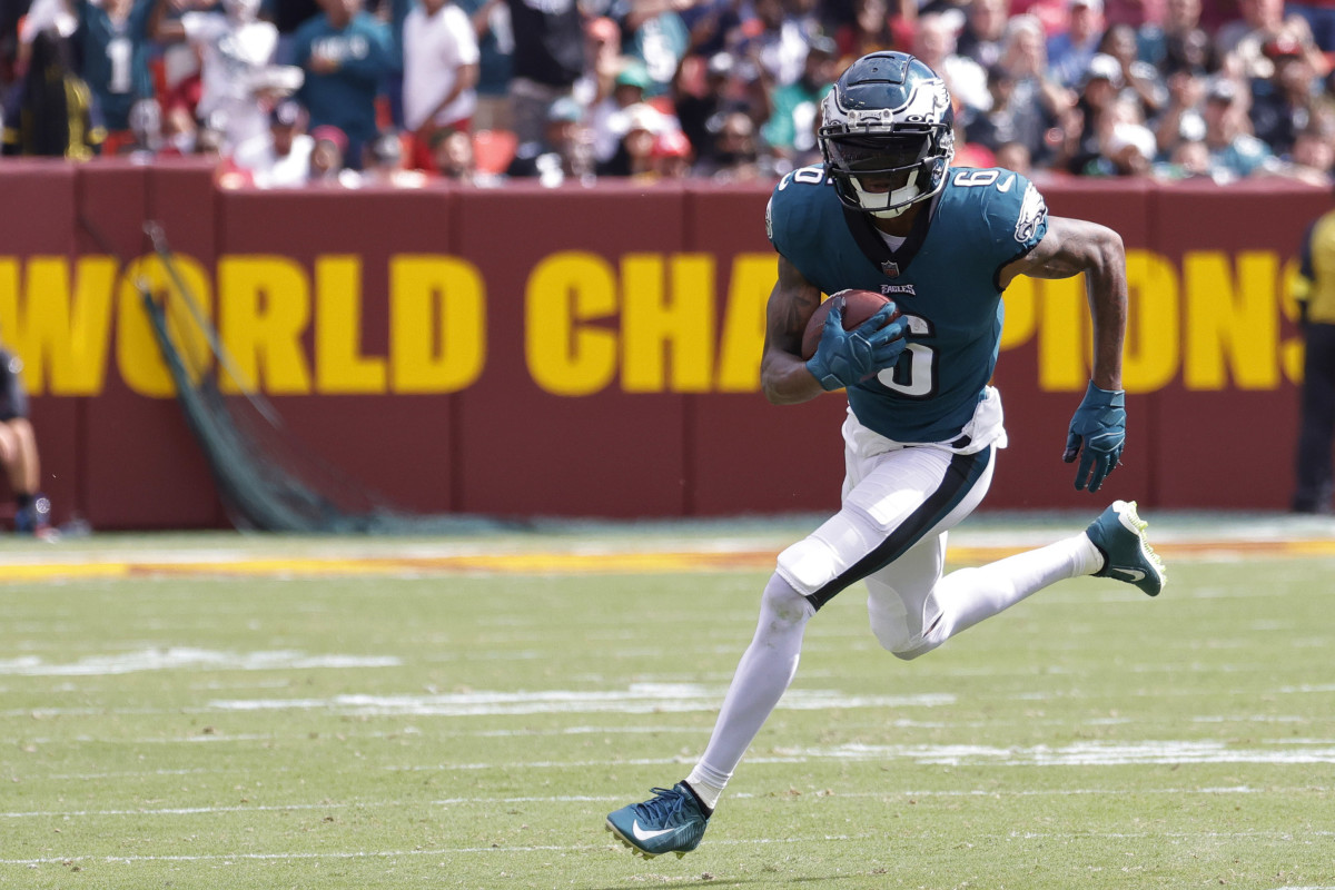 DeVonta Smith is entering his third season with the Philadelphia Eagles. (Geoff Burke/USA Today)