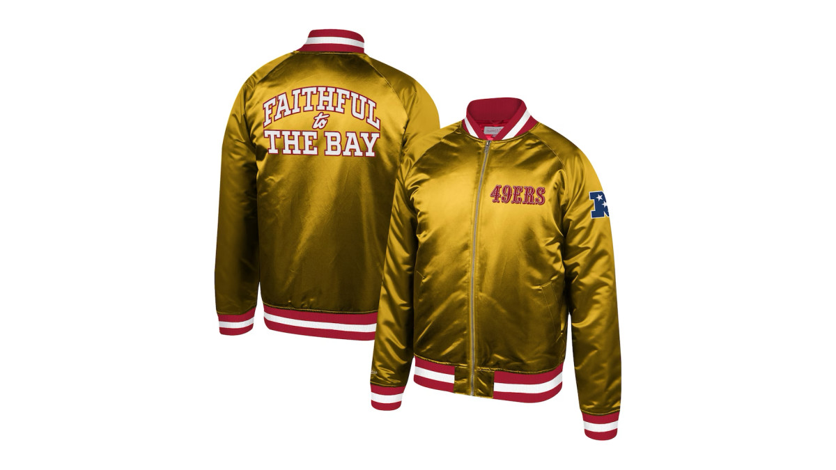 mitchell and ness gold 49ers jacket