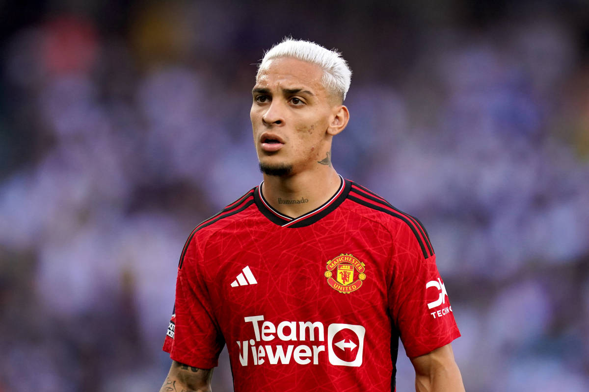 Antony pictured playing for Manchester United in August 2023