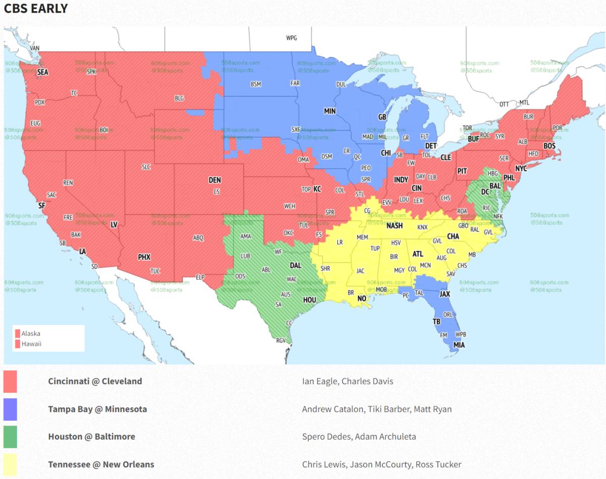 NFL Week 1 TV Map: Who Can Watch Arizona Cardinals-Washington