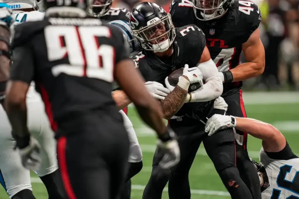 WATCH: Falcons Jessie Bates records 2nd interception in debut