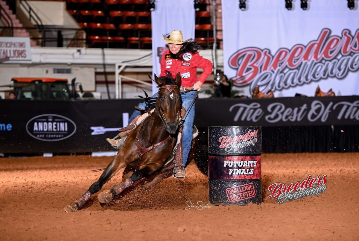 Equine Royalty on Display Breeders Challenge Barrel Racing Finals in