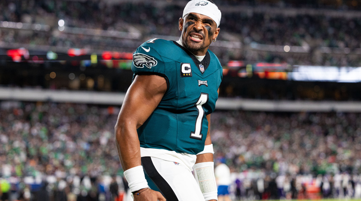 Jalen Hurts Addresses Heated Sideline Exchange With A.J. Brown After Eagles  Win - Sports Illustrated
