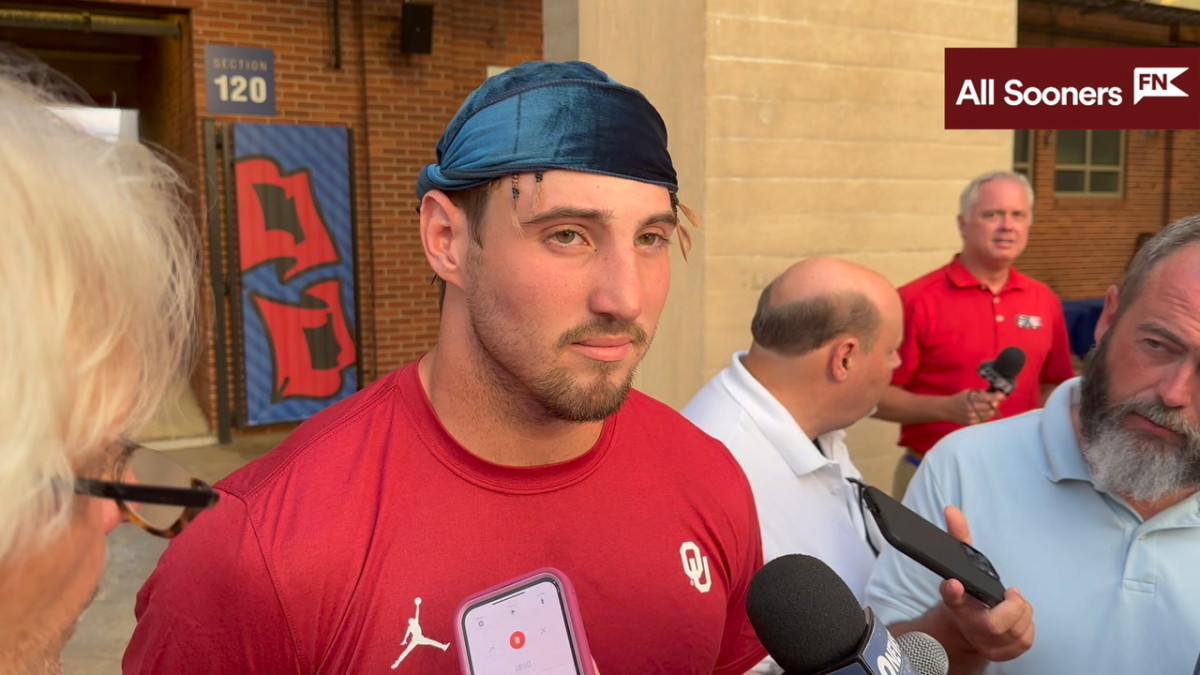 WATCH: Oklahoma LB Danny Stutsman Tulsa Postgame Interview - Sports ...