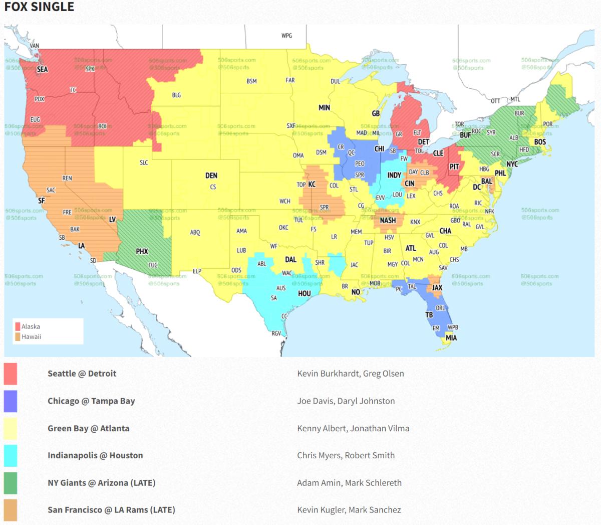 NFL coverage map 2023: TV schedule for Week 4