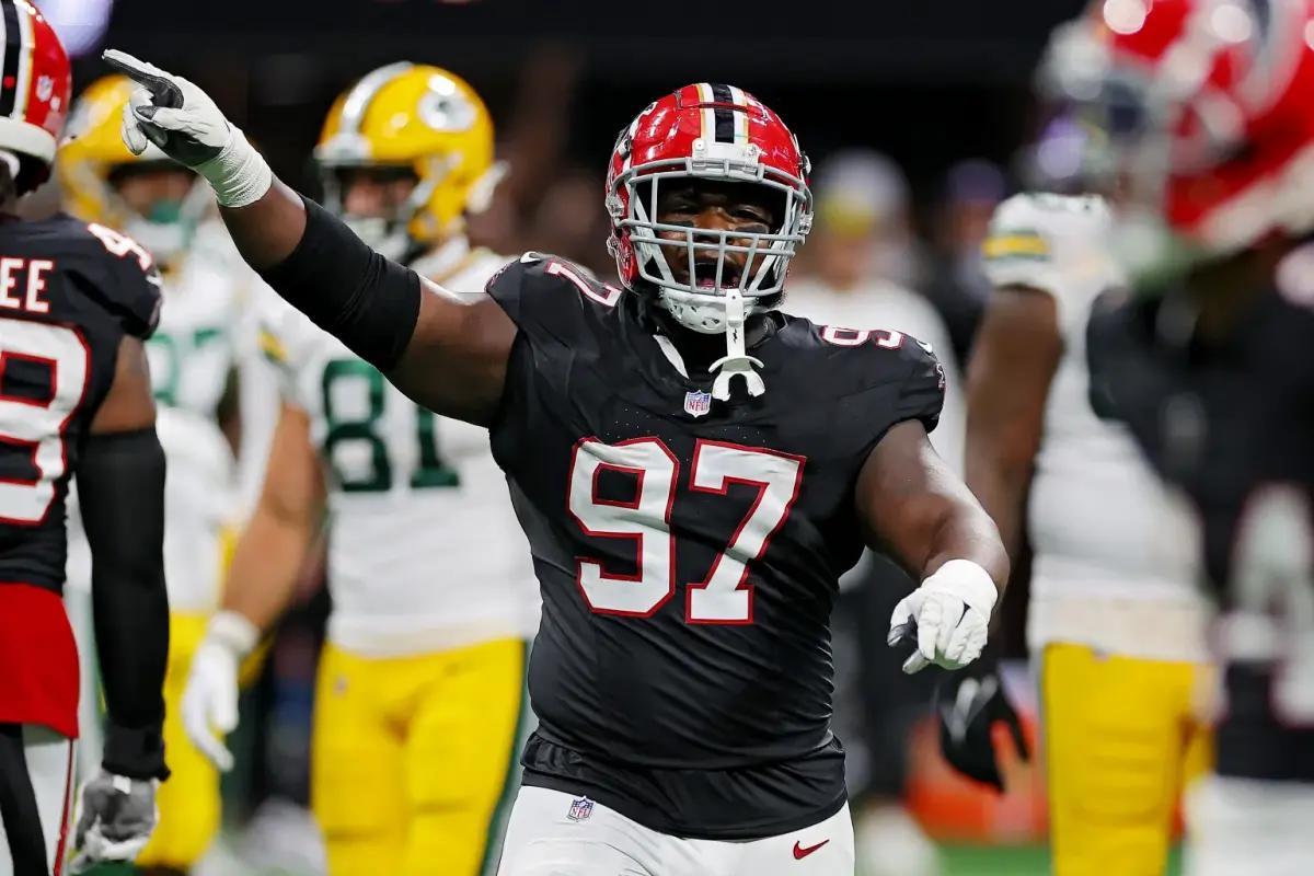 Atlanta Falcons defensive tackle Grady Jarrett will miss the remainder of the season.