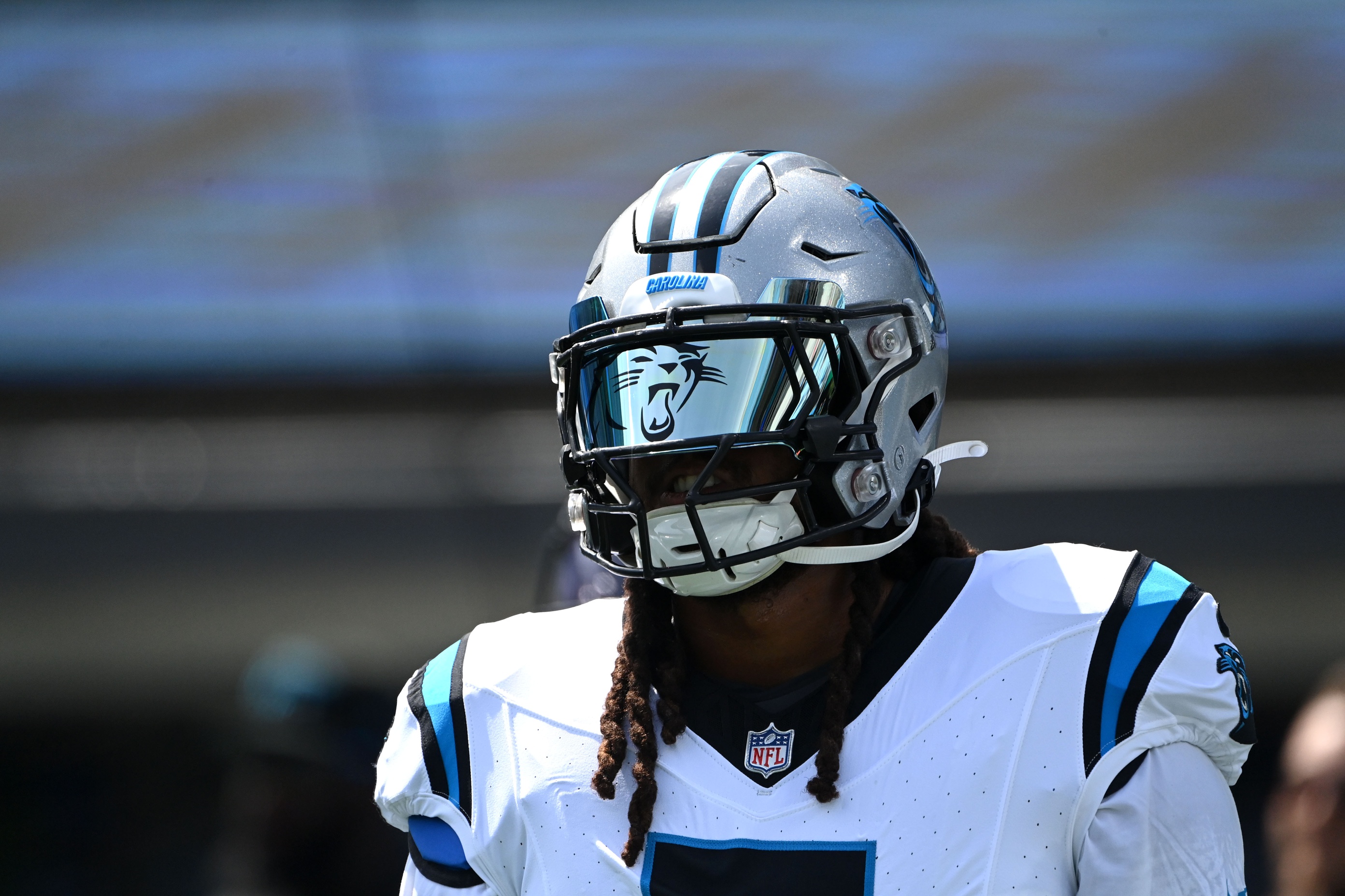 Carolina Panthers captain, linebacker Shaq Thompson carted off the field  after injury