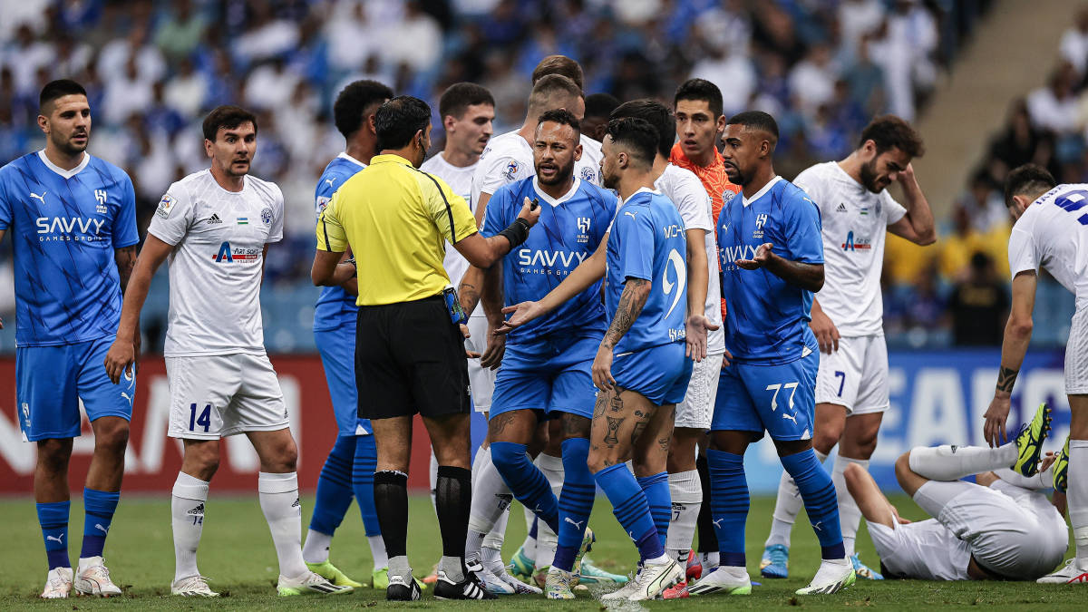 Neymar loses cool on AFC Champions League debut for Al-Hilal