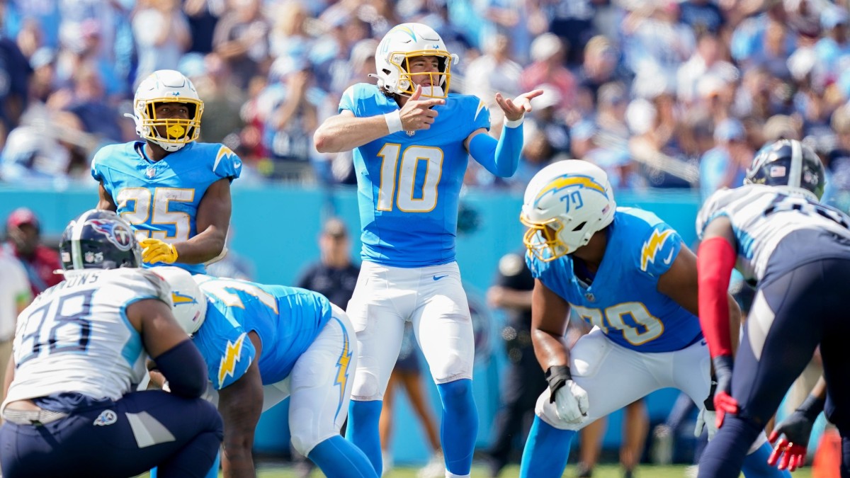 Justin Herbert and the Chargers play against the Titans in Week 2.