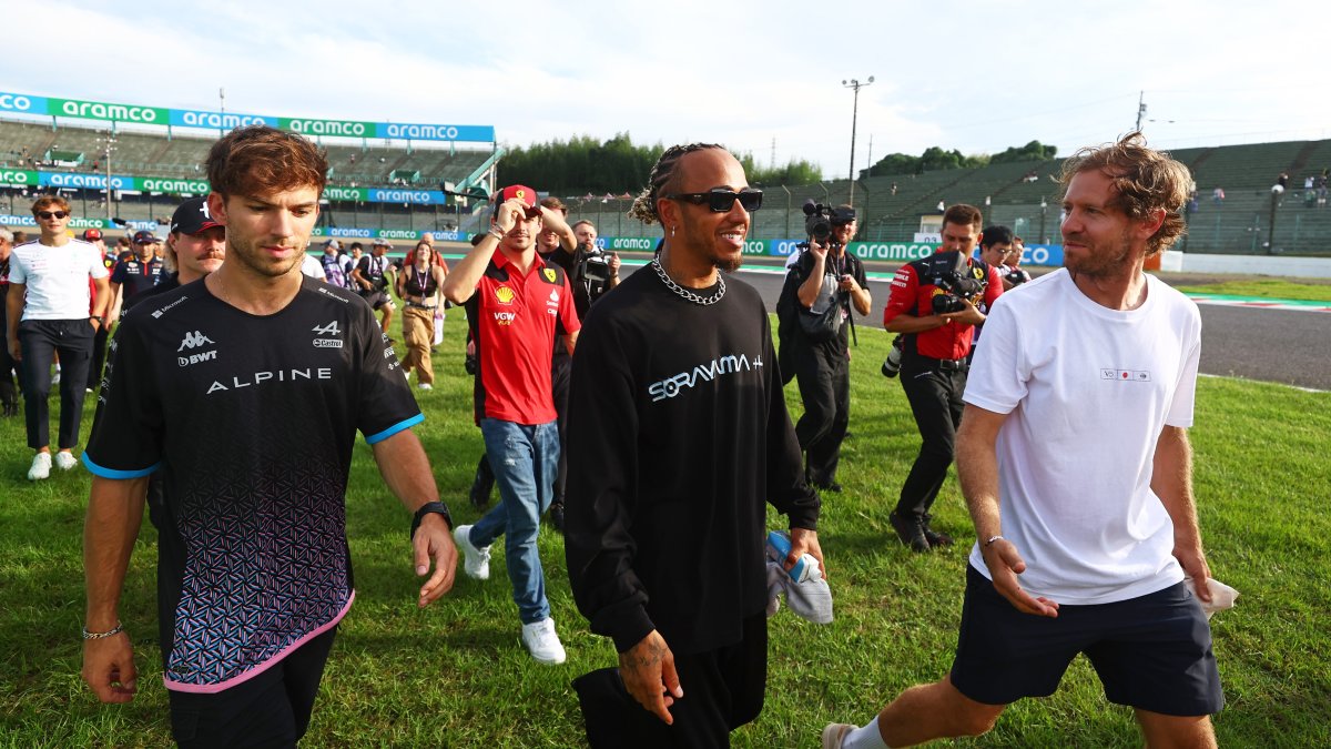 Pierre Gasly - Lewis Hamilton - Sebastian Vettel