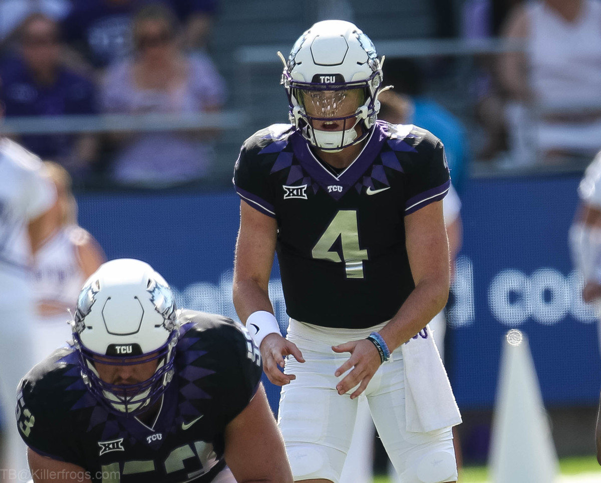 TCU quarterback Chandler Morris in the SMU game on September 23, 2023