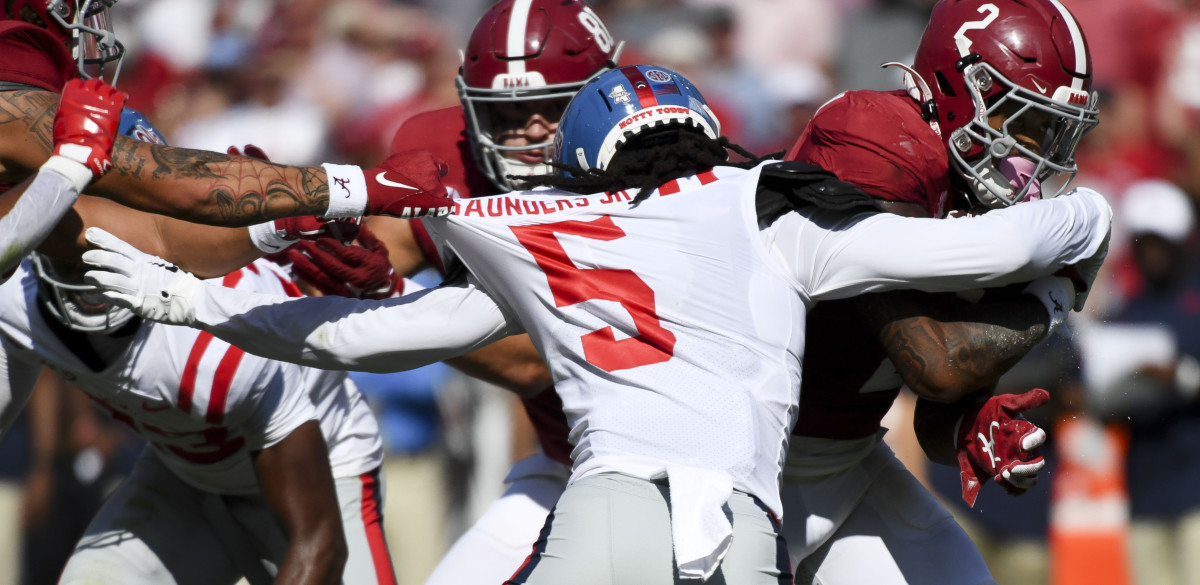 Ole Miss DB John Saunders Jr. vs. Alabama in Week 4