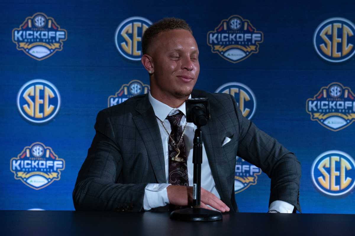 South Carolina Gamecocks QB Spencer Rattler during SEC Media Days. (Photo by Denny Simmons of The Tennessean)