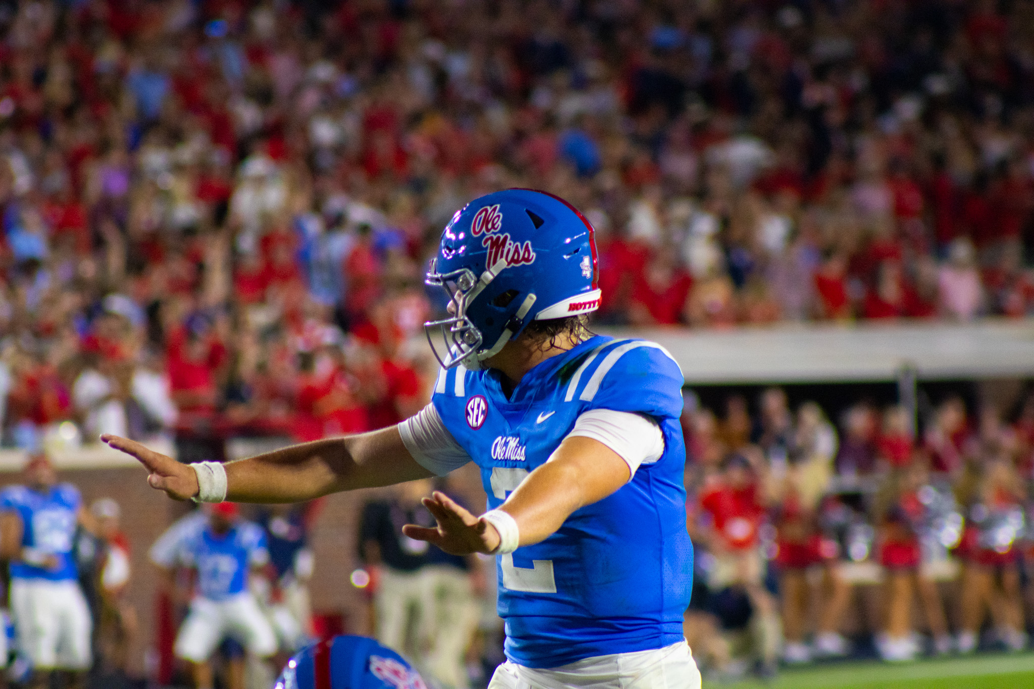 Ole Miss quarterback Jaxson Dart versus the LSU Tigers (2023)