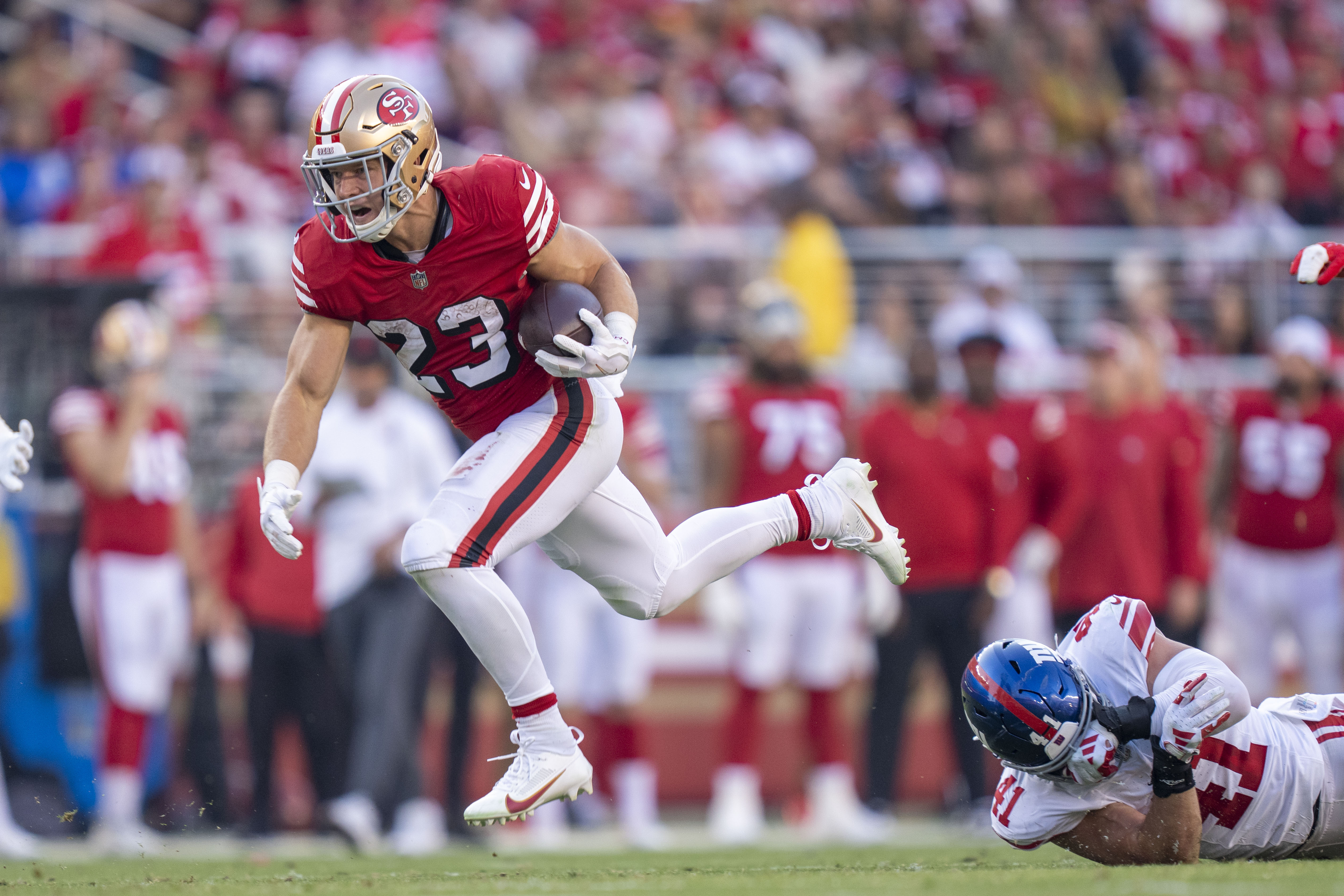 Christian McCaffrey surpasses Jerry Rice in 49ers history, now eyes record  not accomplished since NFL merger 