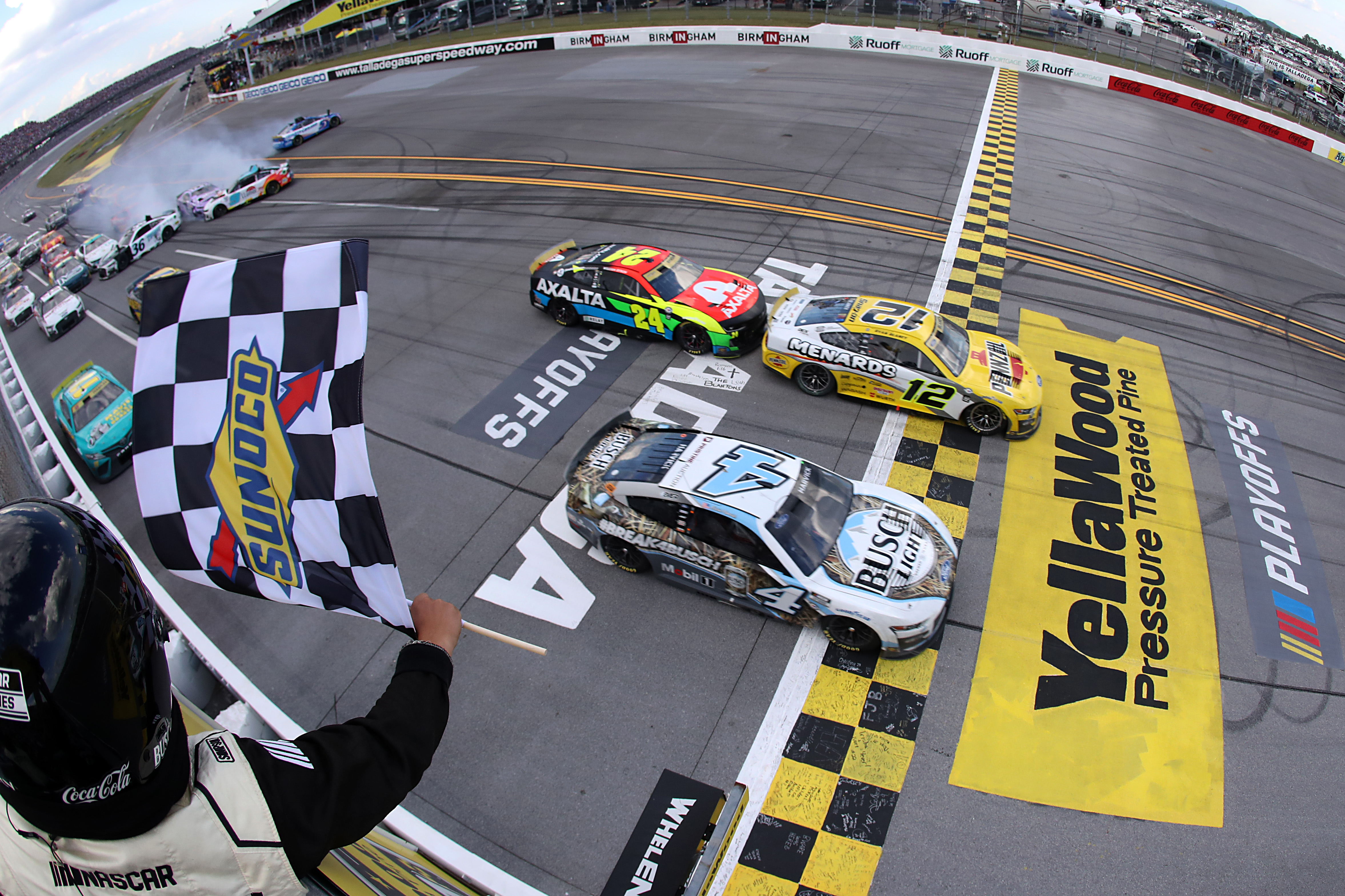 Blaney Wins Talladega Thriller To Advance In NASCAR Cup Playoffs (full ...