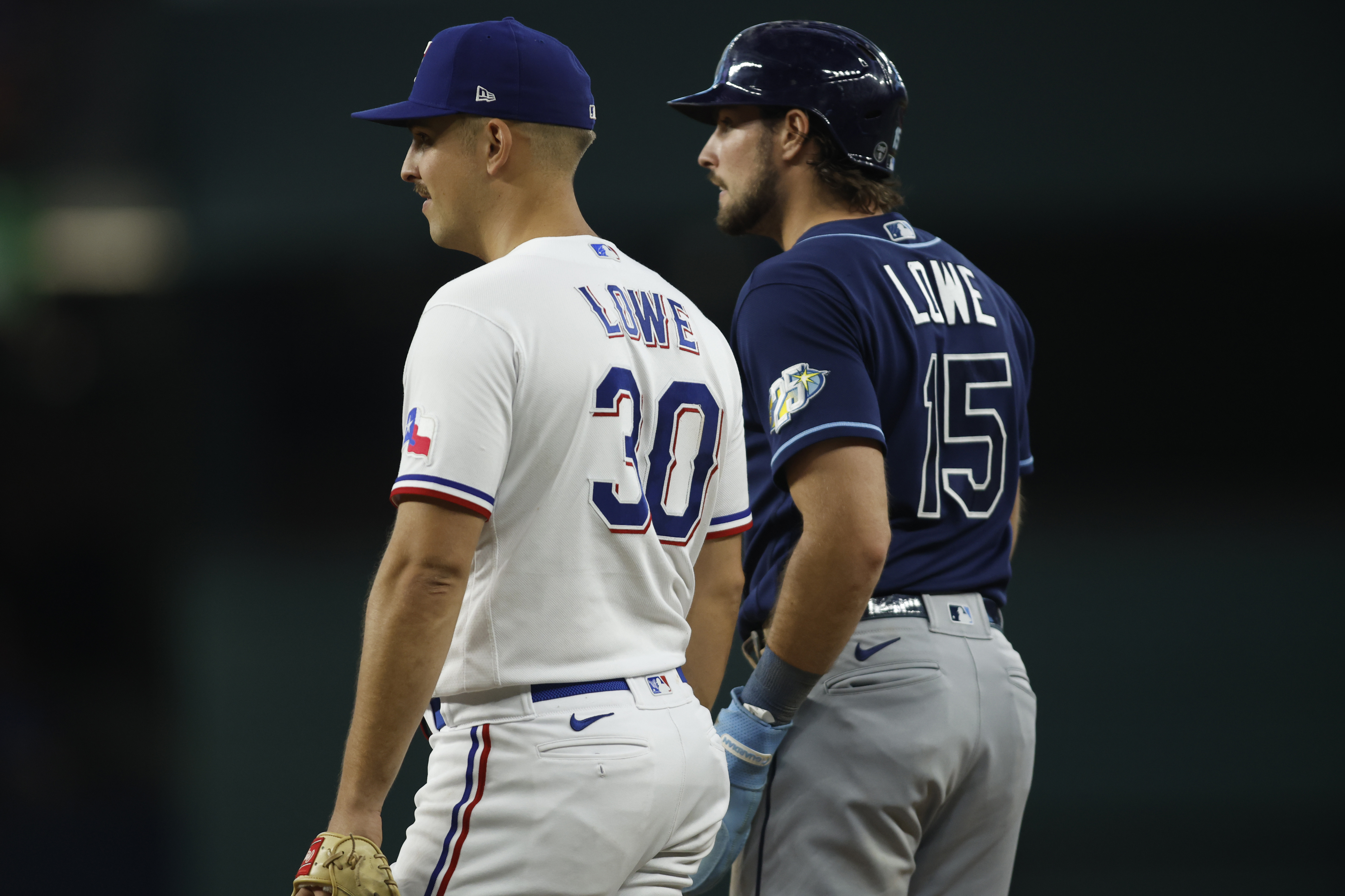 Brothers Nathaniel and Josh Lowe Reunite Before Texas Rangers-Tampa Bay  Rays Game - Sports Illustrated Texas Rangers News, Analysis and More