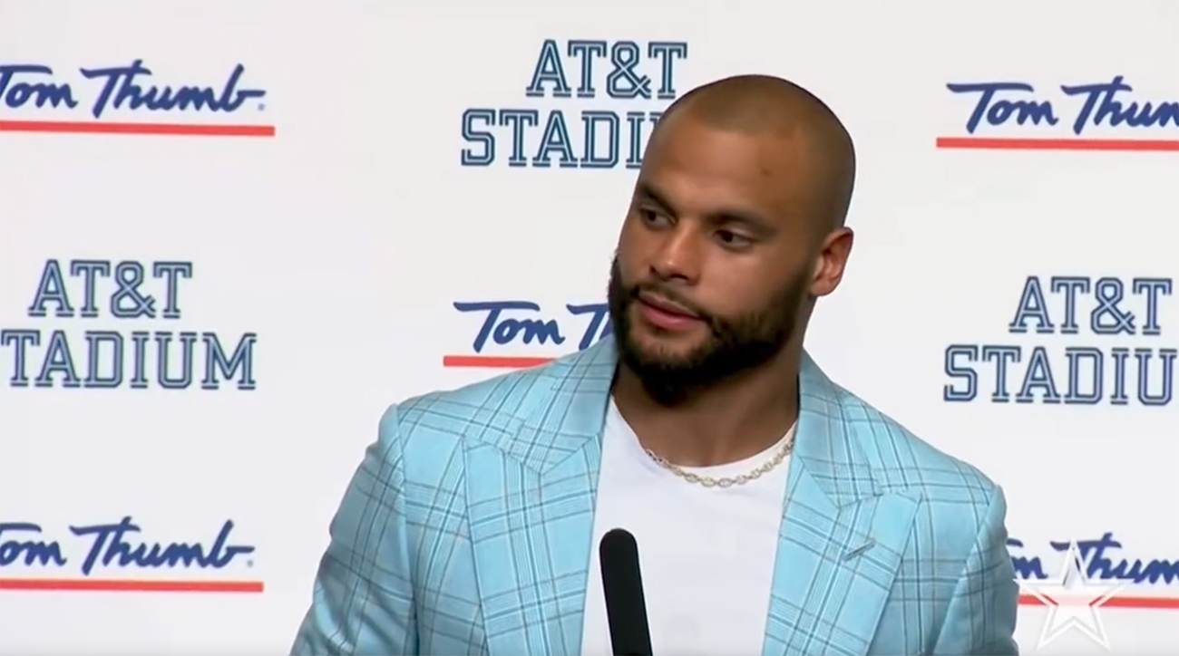 Cowboys' Dak Prescott Gets Testy With Reporter for Bringing Up Playoff Loss