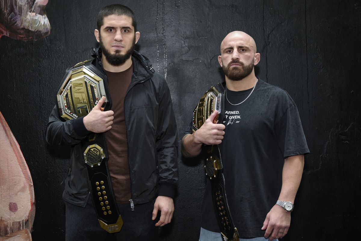 UFC lightweight champion Islam Makhachev and UFC featherweight titleholder Alexander Volkanovski.