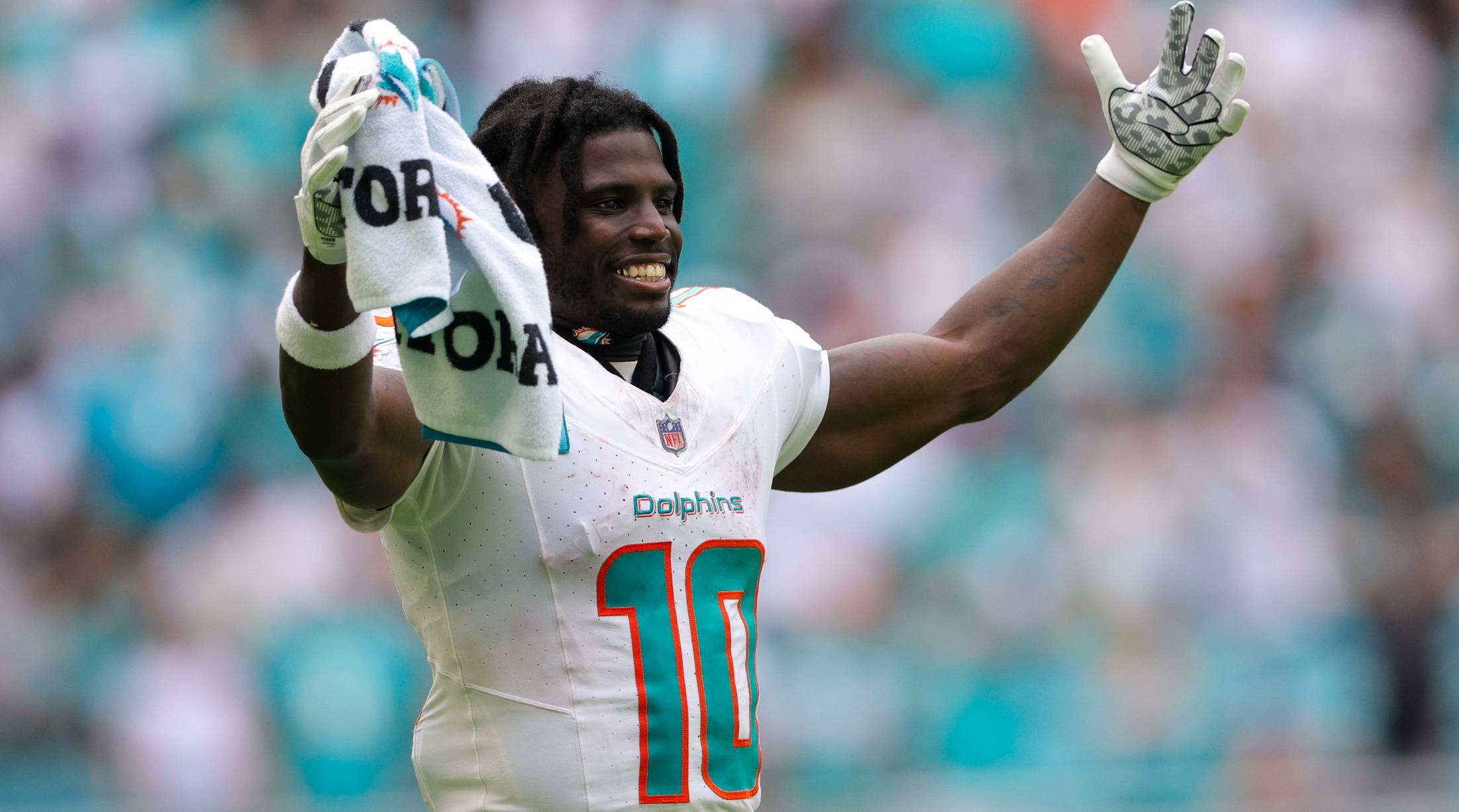 Miami Dolphins players unable to contain excitement after team