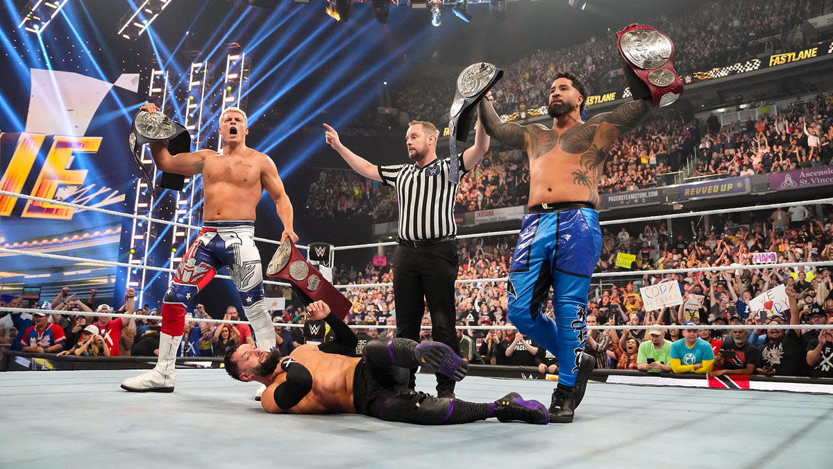 WWE Fastlane: Seth Rollins retains, Rhodes and Jey Uso new tag