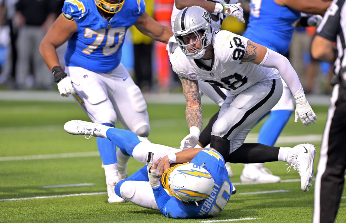 Ex-Charger Jerry Tillery ejected for late hit on LA QB Justin