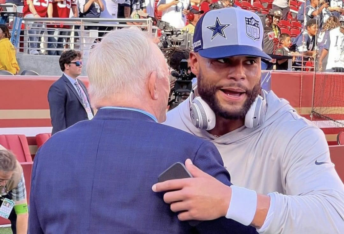 Jerry Jones and Dak Prescott