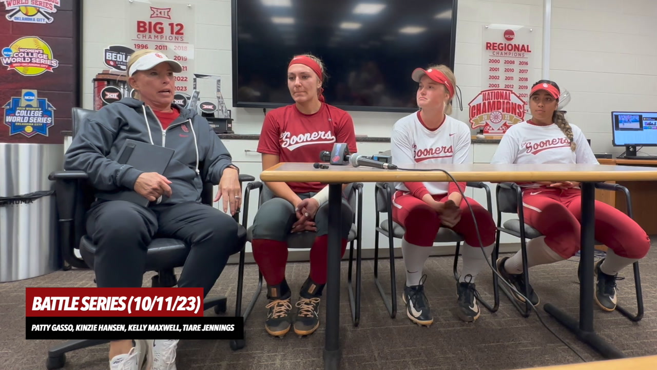 WATCH: Oklahoma Softball Battle Series Game 1 Postgame Press Conference ...